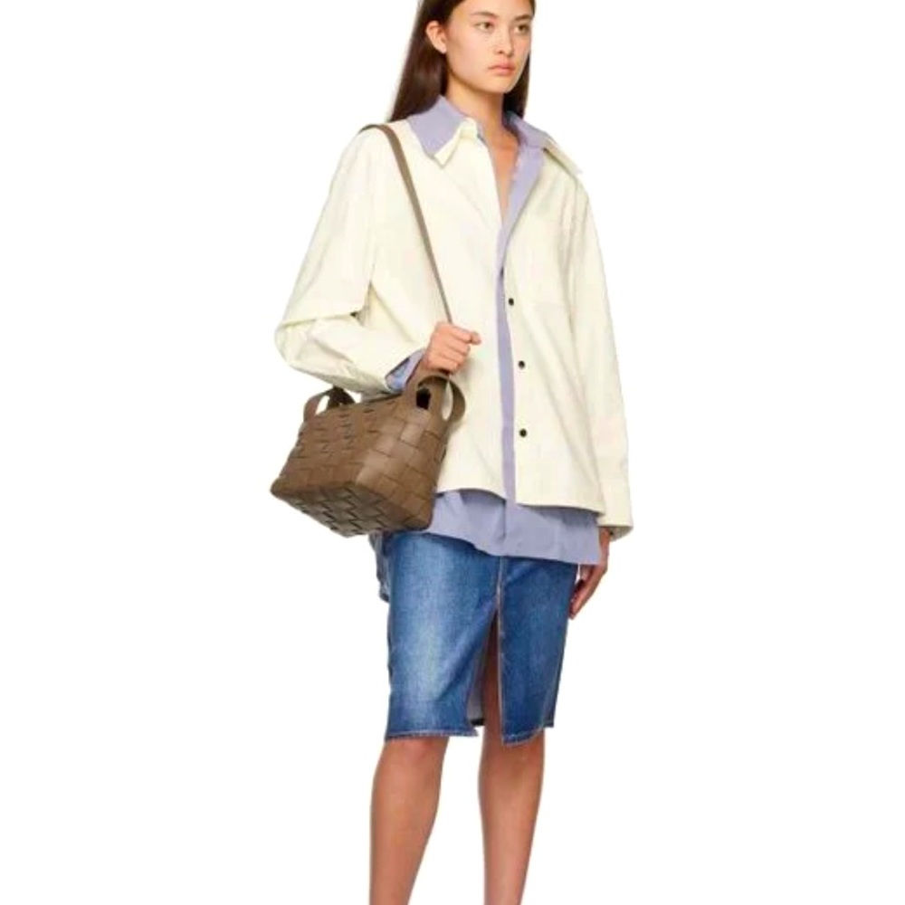 Woven bowling bag taupe